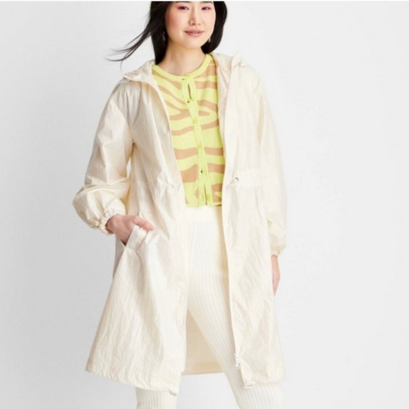 NWT Future Collective X Target Waist Cinched Hooded Below Knee Jacket Size XS - Picture 1 of 8